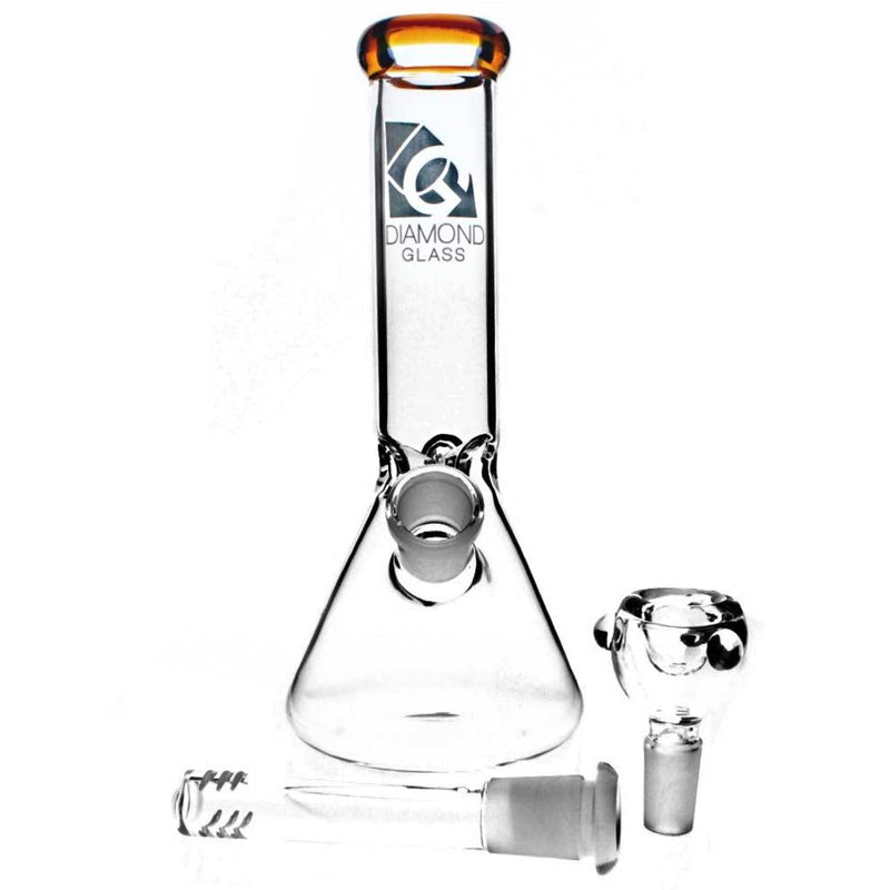 Diamond Glass 8” Basic Beaker Bong