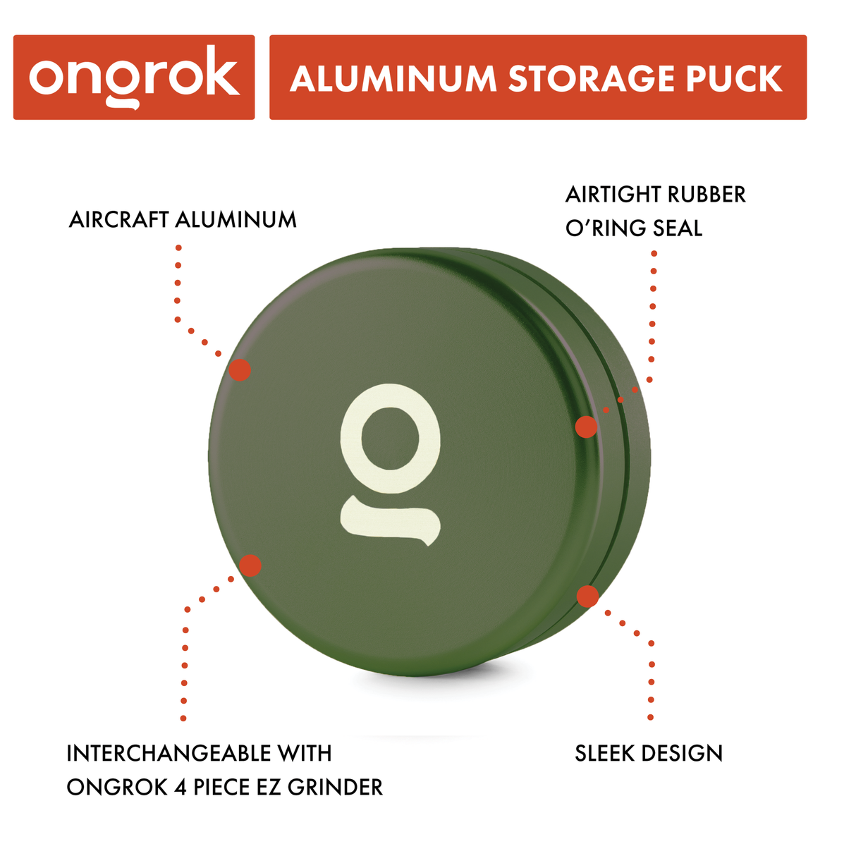 Ongrok Aluminium Storage Puck