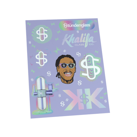Khalifa x Stündenglass Gravity Pipe - Violet Sky / Mints Sticker Sheet