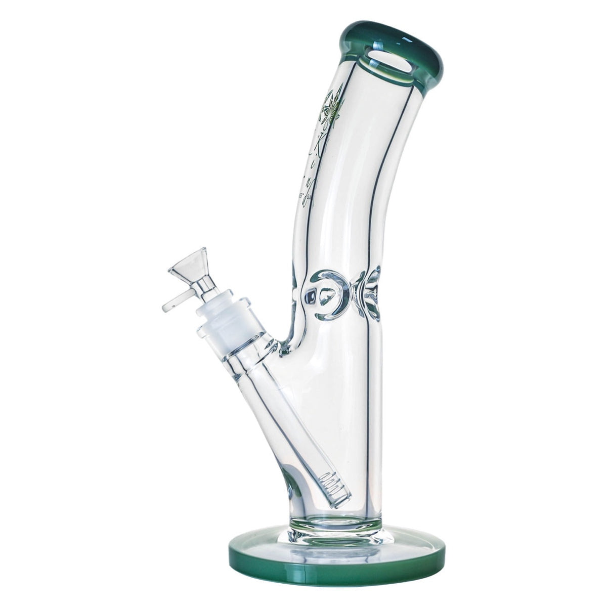 12 inch Thick Glass Bent Neck Straight Tube Bong