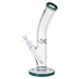 14 inch Thick Glass Bent Neck Straight Tube Bong