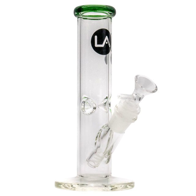 LA Pipes Colored Straight Tube Bong Green