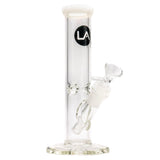 LA Pipes Colored Straight Tube Bong White