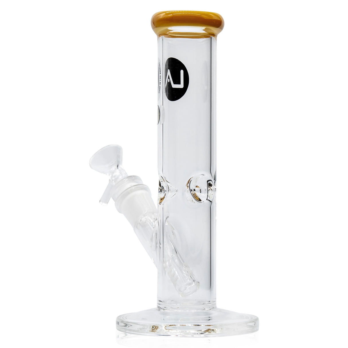 LA Pipes Colored Straight Tube Bong Amber