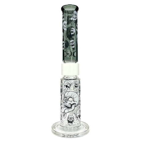 Prism Pipes 15” Skull Honeycomb Perc Straight Tube Bong