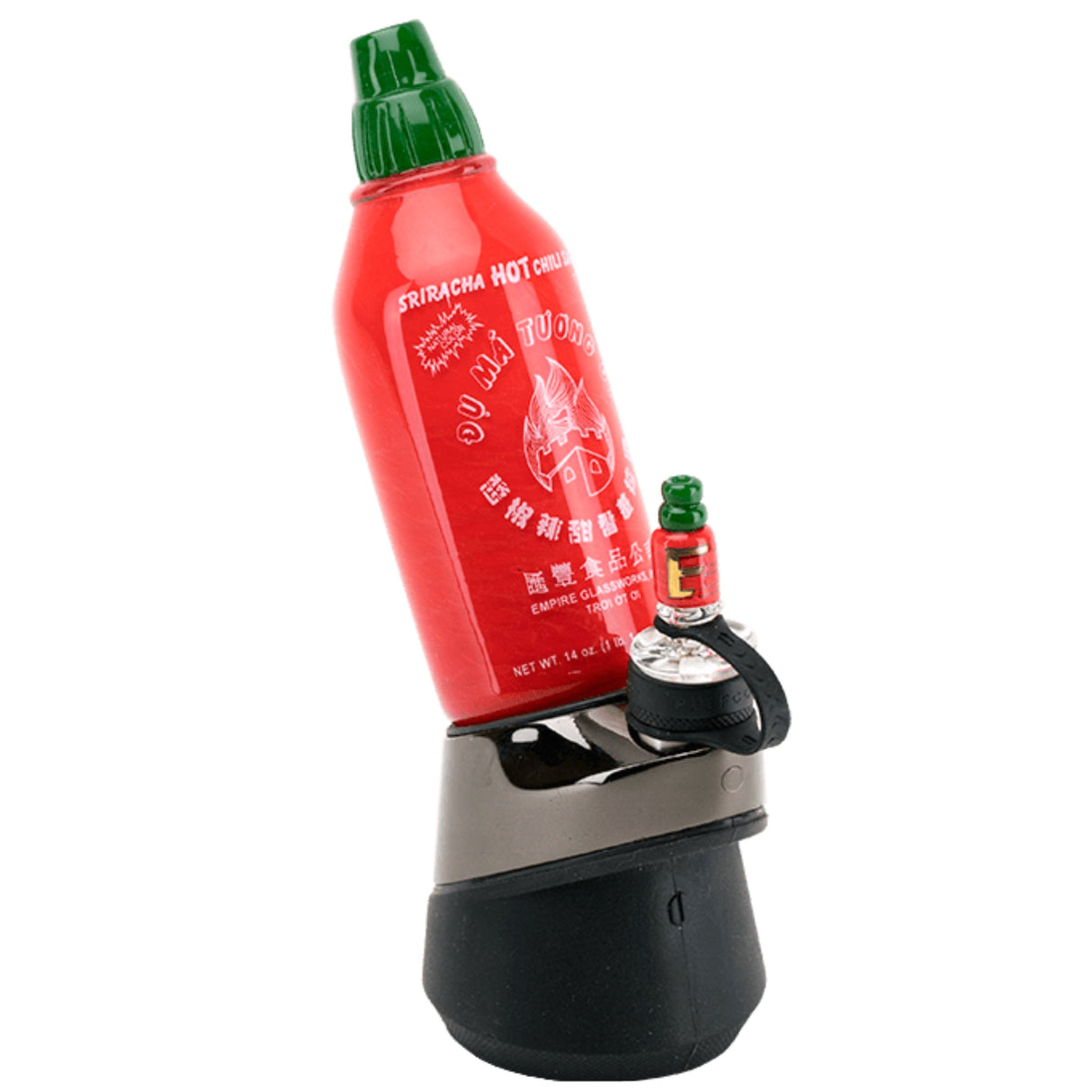 Sriracha Bottle Puffco Peak Glass Attachment 🌶️