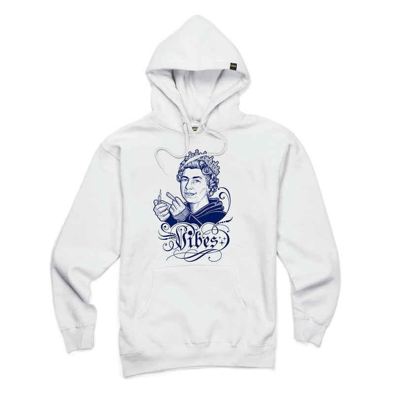 VIBES Queen Collection White Hoodie