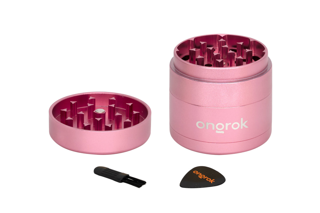 New Size! Mini 4 Piece EZ Grinder (55mm) ONGROK Rose Gold 