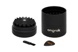 New Size! Mini 5 Piece, Flower Petal Toothless Grinder (55mm) ONGROK USA Black 