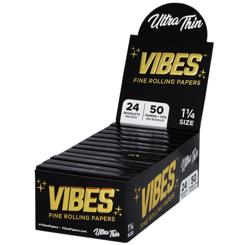 VIBES 1.25" Papers with Tips Box (24 Pack)