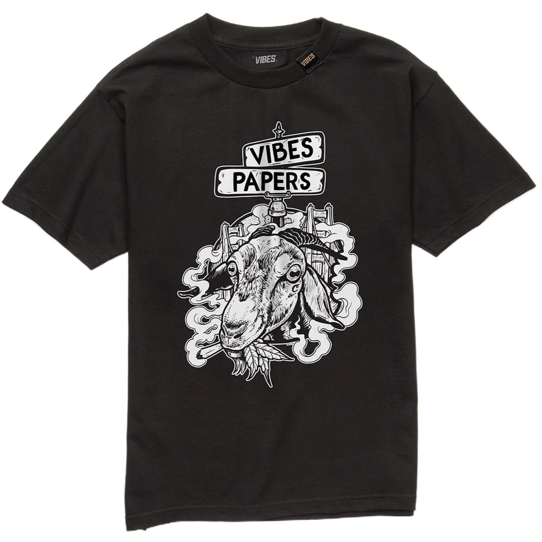 VIBES Goat Black T Shirt