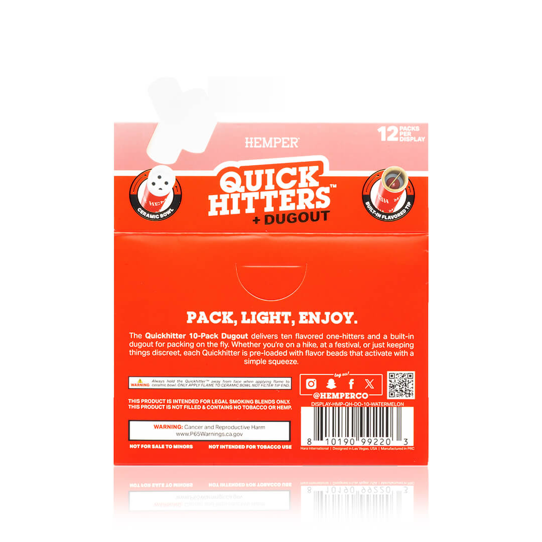 Hemper Quick Hitters Dugout 10-Packs | Watermelon - 12ct Display