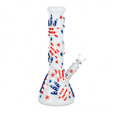 Patriot Leaf Glow 10" Beaker Bong