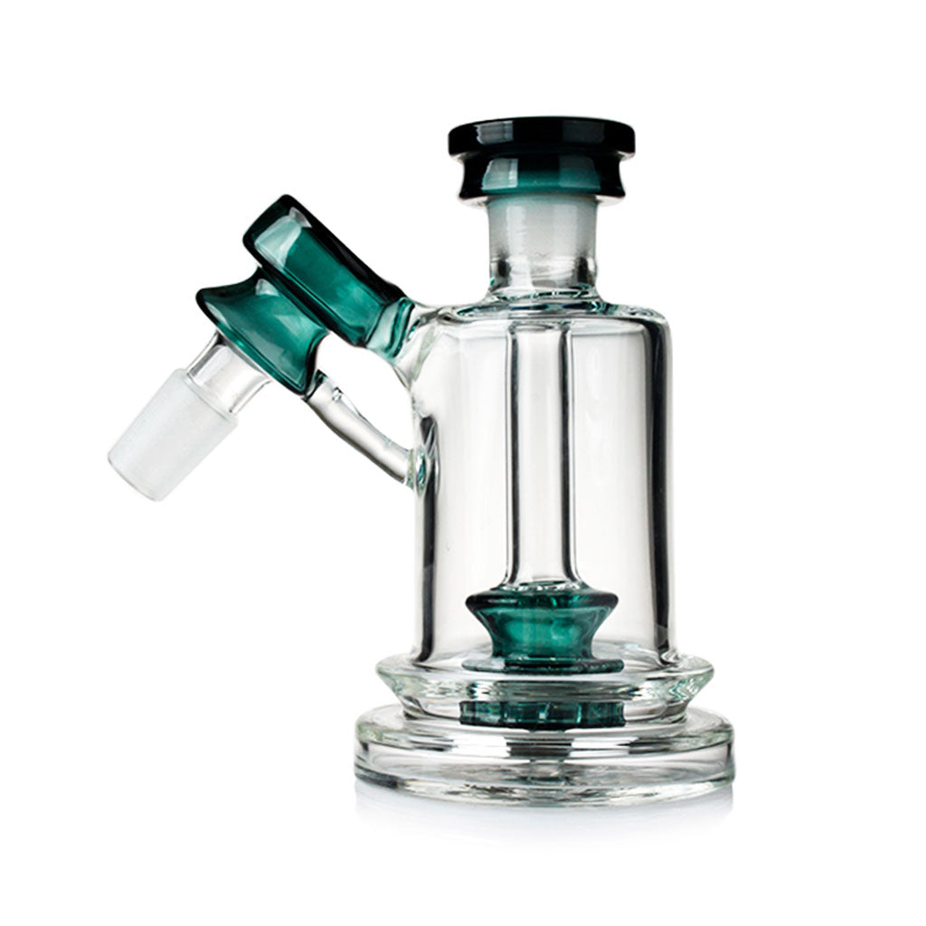 Phoenix Star 14MM Male And 45°-Degree Mini Bubbler Dark-Green Showerhead Cone Perc Ash Catcher