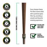 Pre-Rolled 2PK King Size Glass Tipped Hemp Cones| 12ct Display