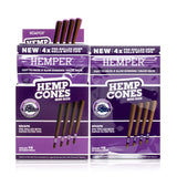Pre-Rolled Mini Size Paper Tip Hemp Cones | 4PK Display
