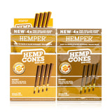 Pre-Rolled Mini Size Paper Tip Hemp Cones | 4PK Display