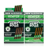 Pre-Rolled Mini Size Paper Tip Hemp Rolls | 4PK Display