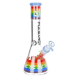 Pulsar Rainbow Pride Glass Beaker Bong