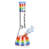 Pulsar Rainbow Pride Glass Beaker Bong