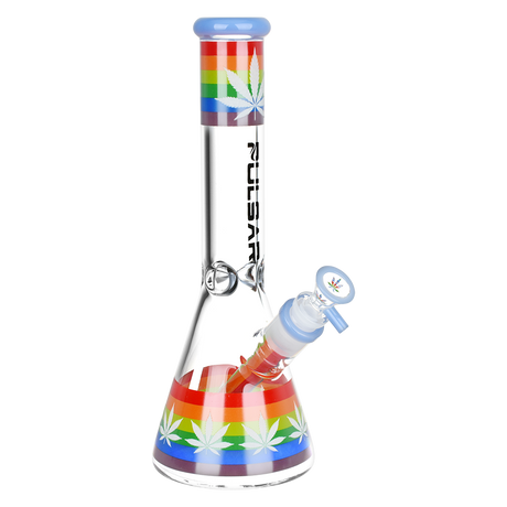 Pulsar Rainbow Pride Glass Beaker Bong