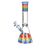 Pulsar Rainbow Pride Glass Beaker Bong