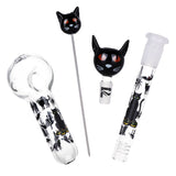 Pulsar Superstitious Kitty Glow Bong Hand Pipe Bundle