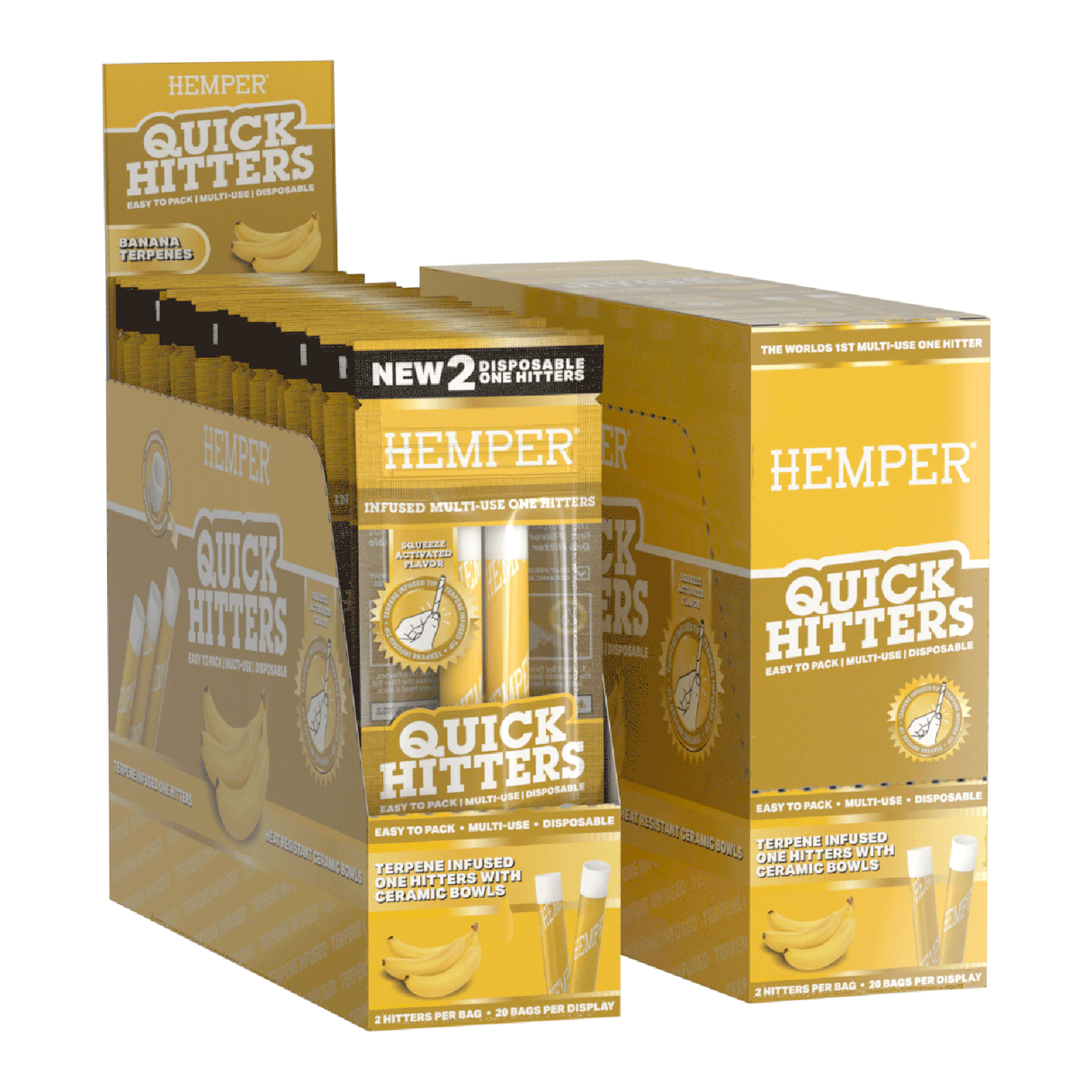 Quick Hitters Banana - Flavored One Hitter 2 Pack