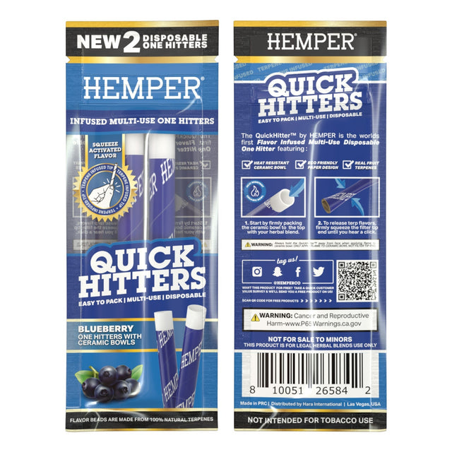 Quick Hitters | Blueberry Flavored One-Hitter 2 Pack