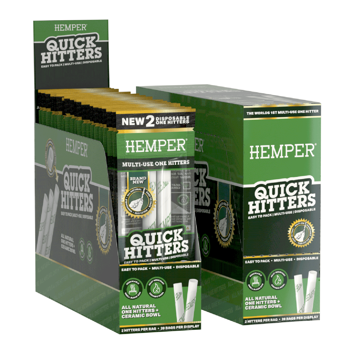 Quick Hitters Non-Flavored Disposable One Hitter 2 Pack