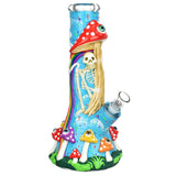 Skeleton Under The Rainbow Glow 12.5" Beaker Bong