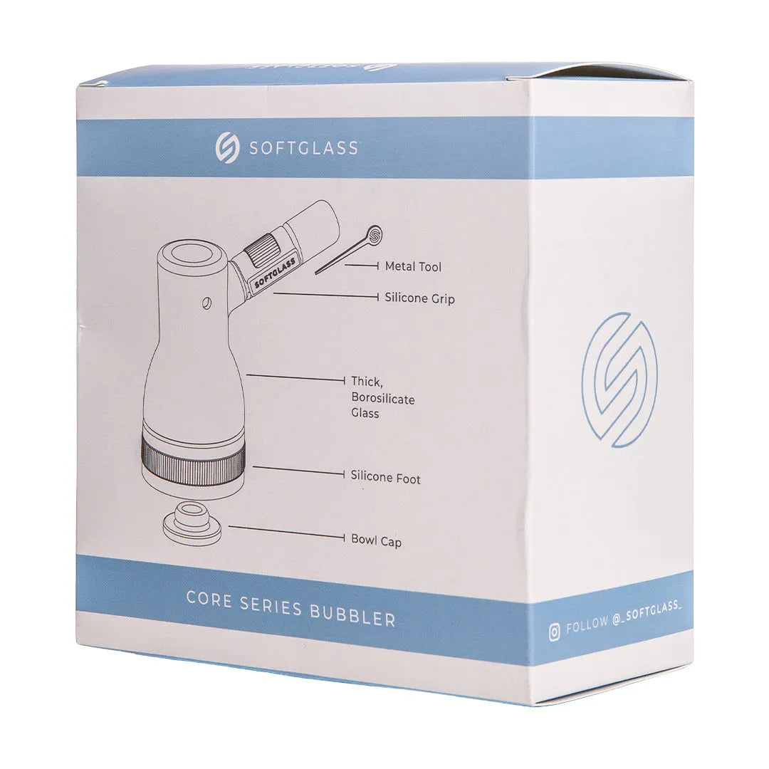 Softglass Core Bubbler – Silicone x Glass Bubbler Pipe