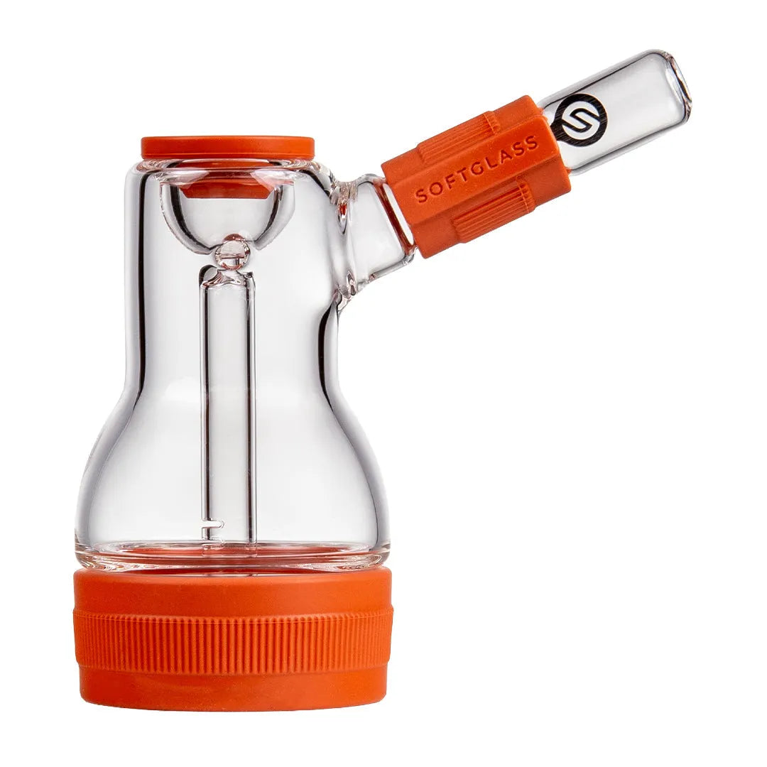 Softglass Core Bubbler – Silicone x Glass Bubbler Pipe