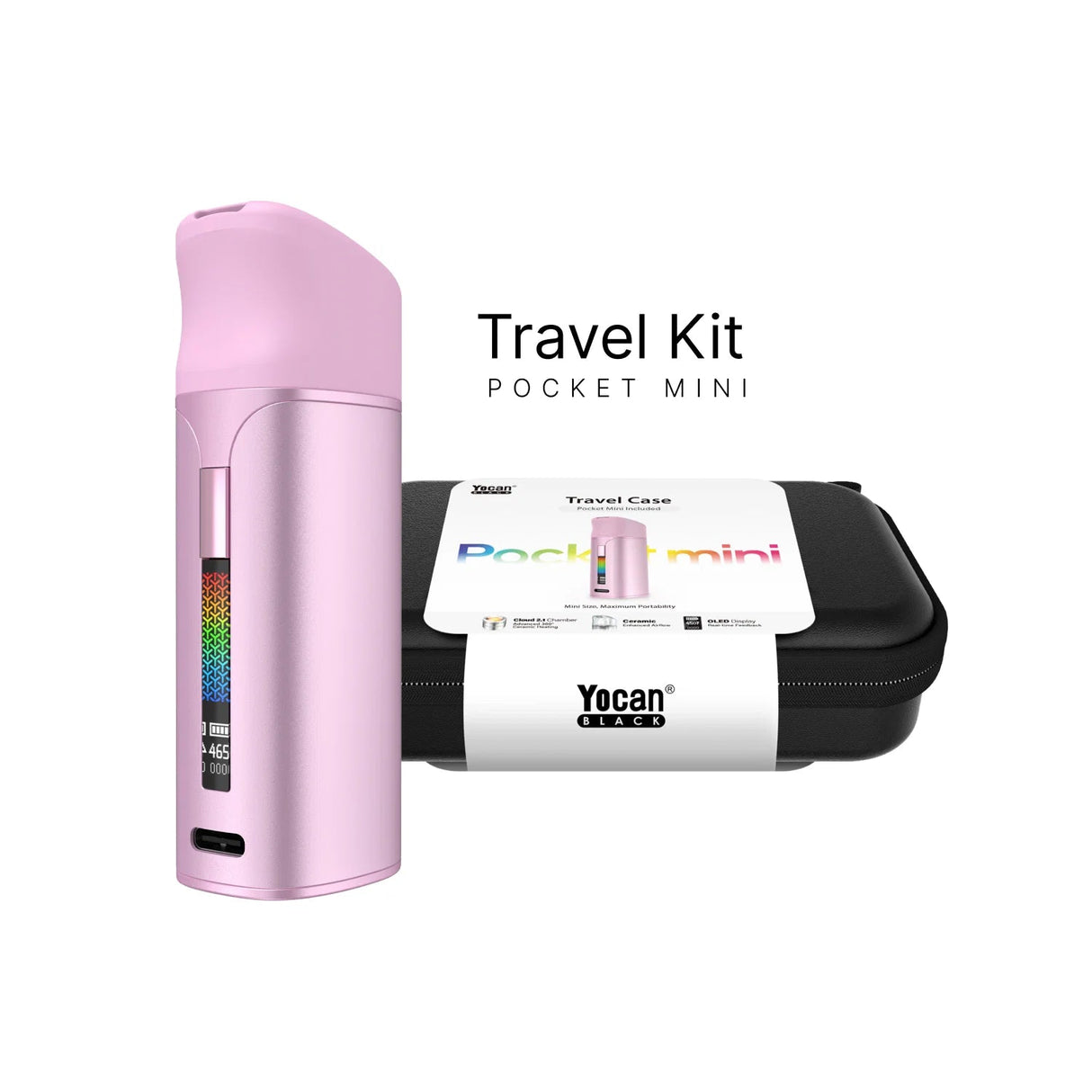 Yocan Black Pocket Mini with Travel Kit Bundle