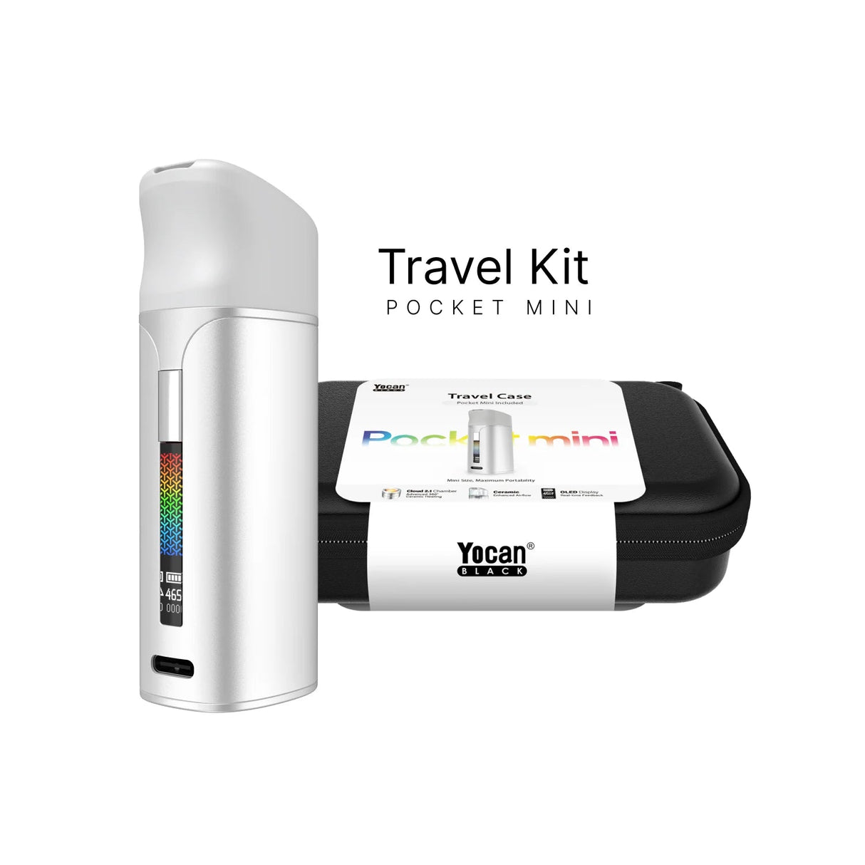 Yocan Black Pocket Mini with Travel Kit Bundle
