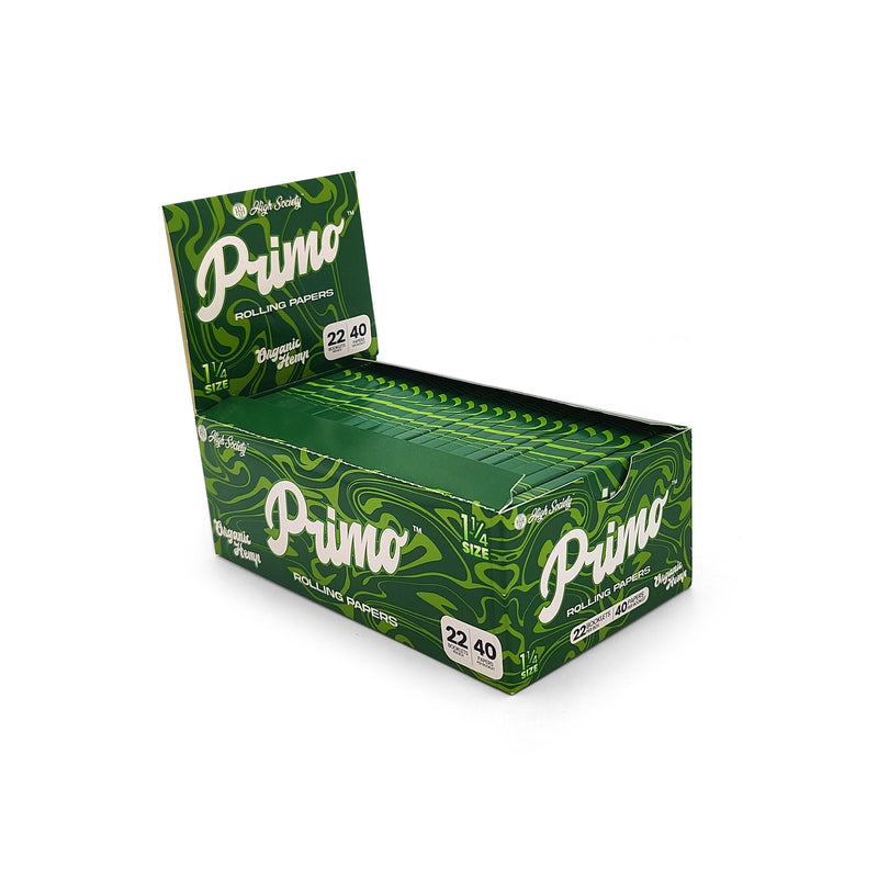 High Society Primo Organic Hemp Rolling Papers w/ Crutches 1.25" Box of 22 Units