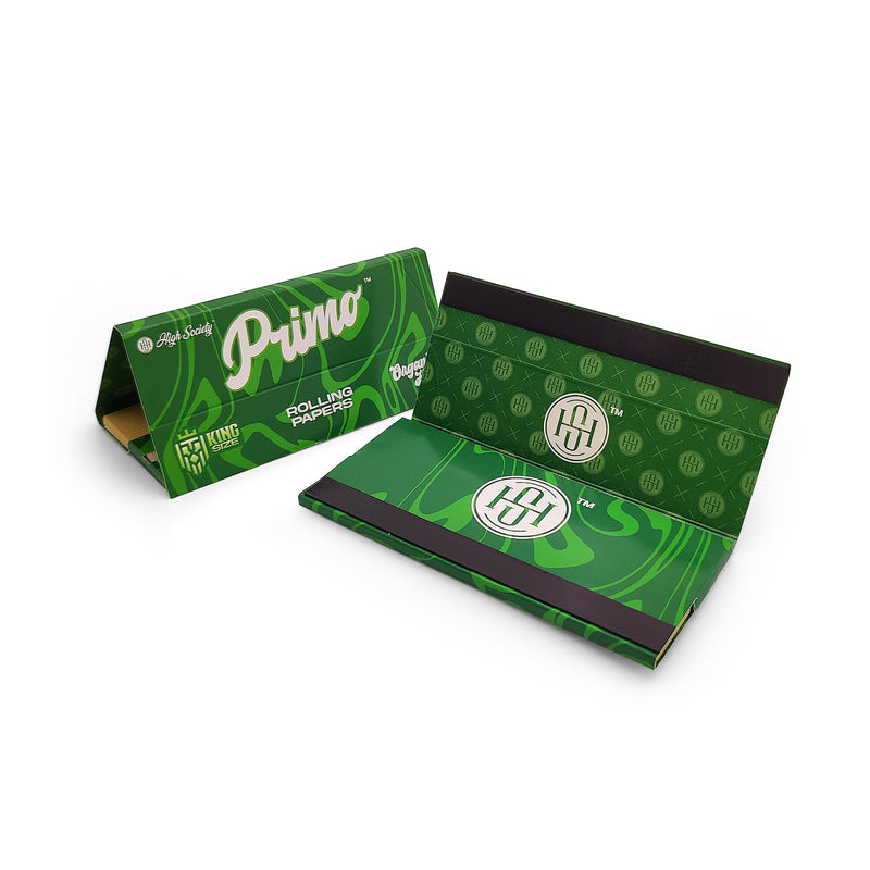 High Society Primo Organic Hemp Rolling Papers w/ Crutches King Size Box of 22 Units