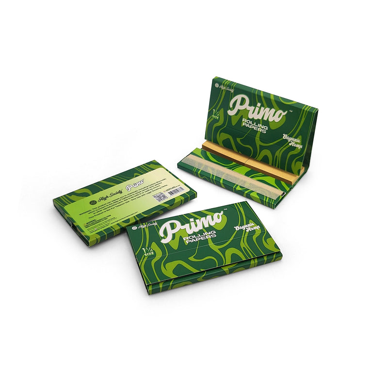High Society Primo Organic Hemp Rolling Papers w/ Crutches 1.25" Box of 22 Units