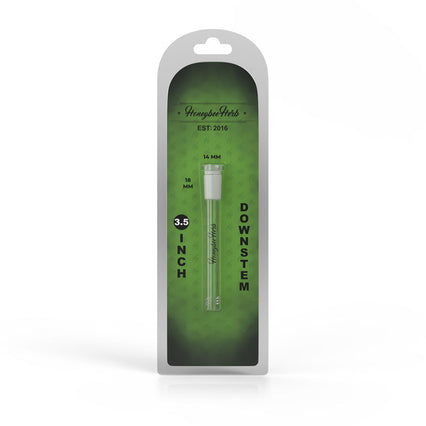 3.5 Inch Length 14mm Female Diffused Downstem With 18mm Male Ground Joint
