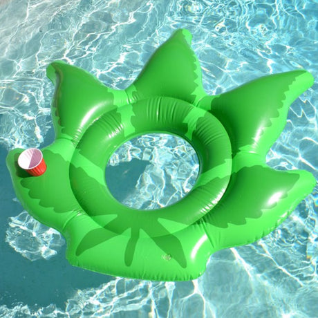 Giant Weed Leaf Pool Float 🌴☀️ 