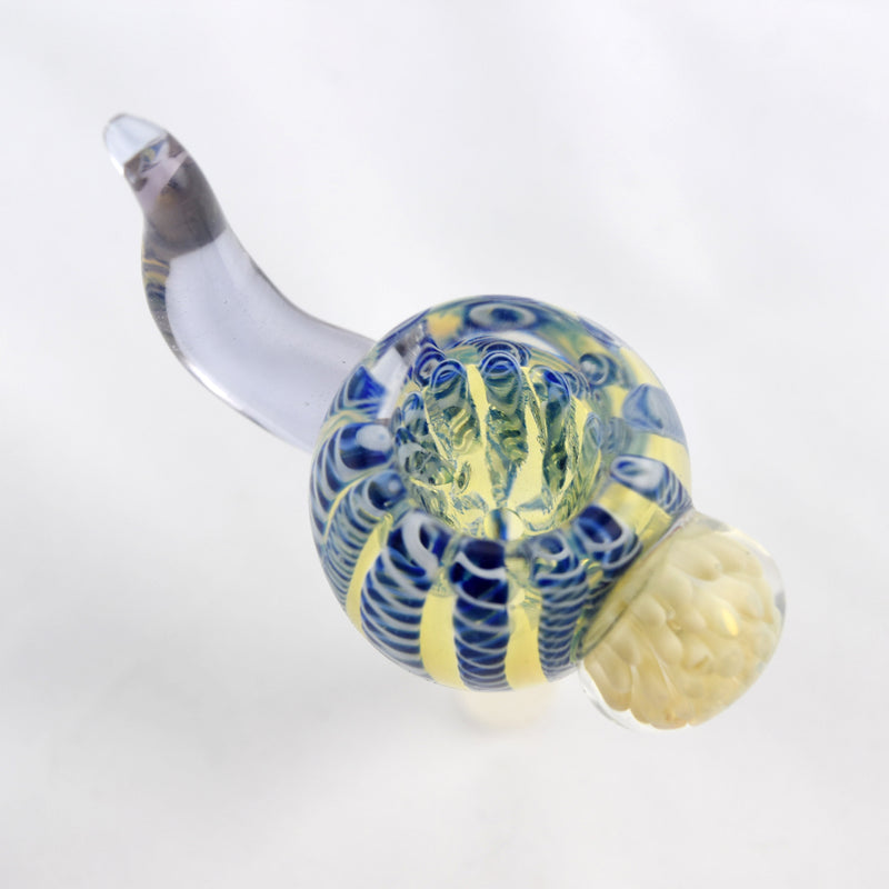 Fumed Glass “Viking Horn” Bowl Piece 