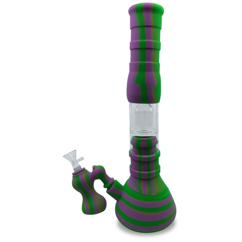 15” Silicone Water Pipe - Ashcatcher Morphs into Bubbler! 
