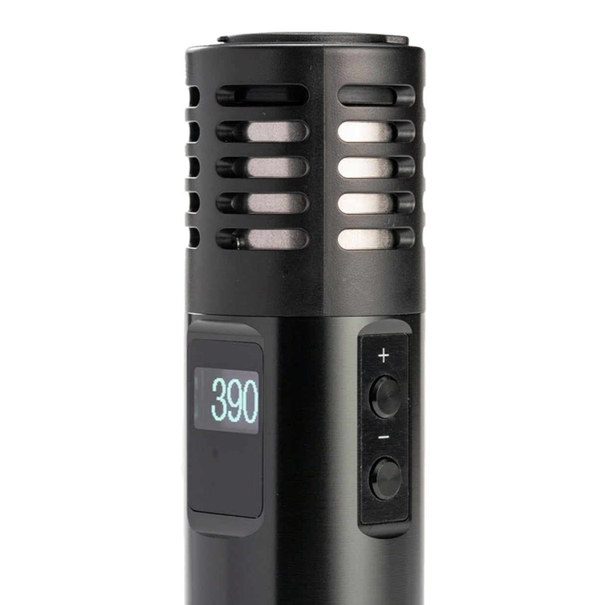 a black lighter with a digital clock on it