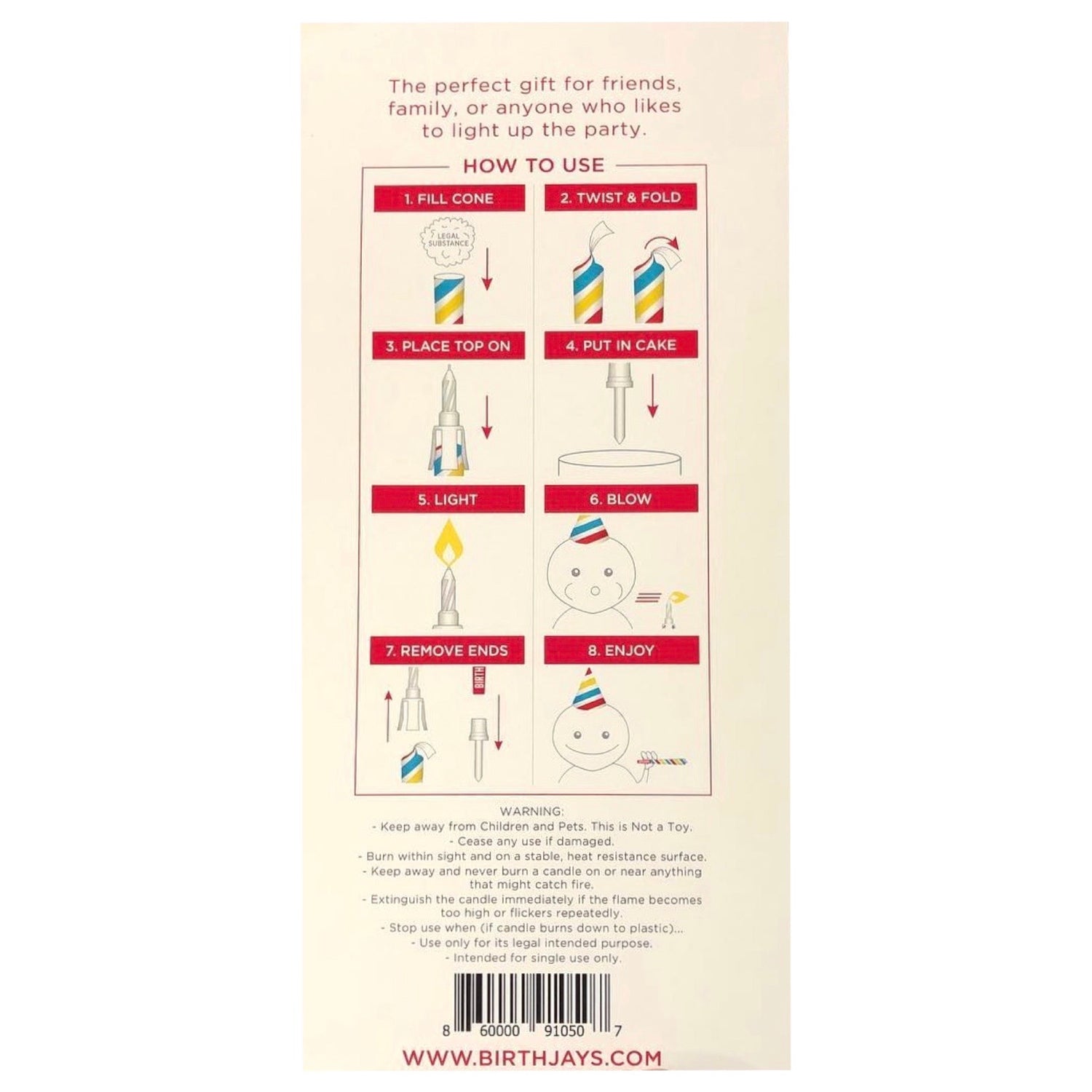 BirthJays Pre-Rolled Joint Birthday Candles 🎂