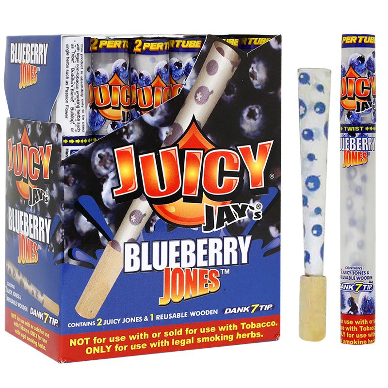Juicy Jay’s Jones - Pre-Rolled Cones w. Dank 7 Wooden Tips 