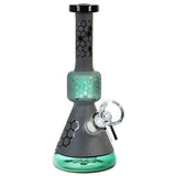 CaliConnected Black Frost Beaker Bong Teal