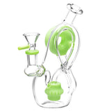 CaliConnected Twisted Donut Recycler Bong Green