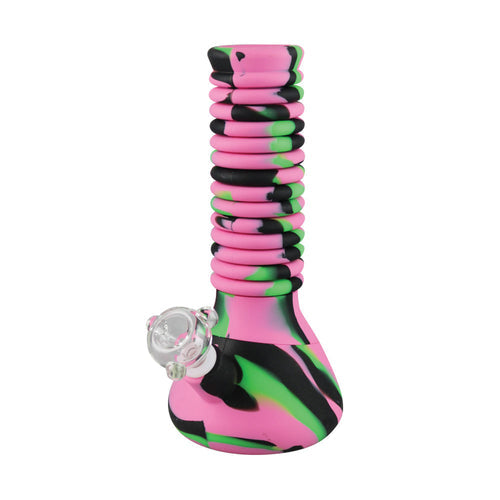 CaliConnected Extendable Silicone Bong Pink & Green