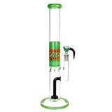 CaliConnected Glitch Straight Tube Bong Green