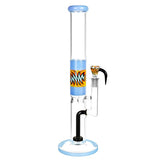 CaliConnected Glitch Straight Tube Bong Blue